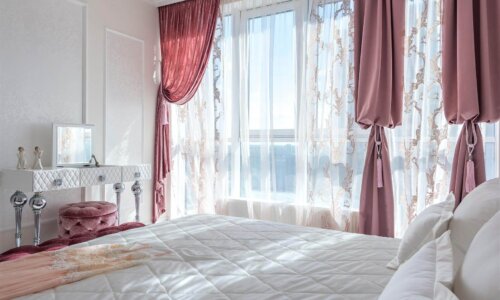 Piękna sypialnia w stylu glamour